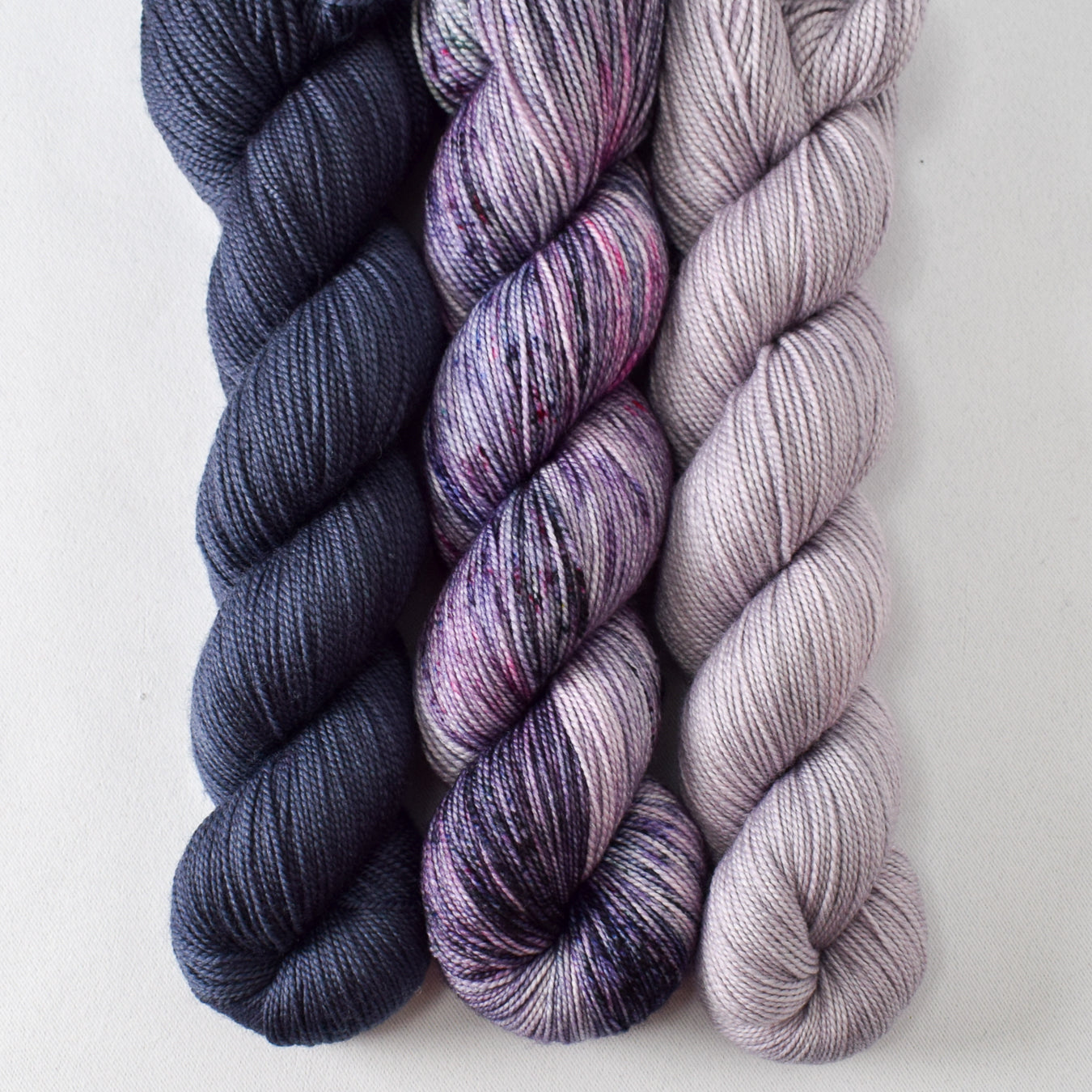 Cascara, Foggy Rock, and Provence - Miss Babs Yummy 2-Ply Trio