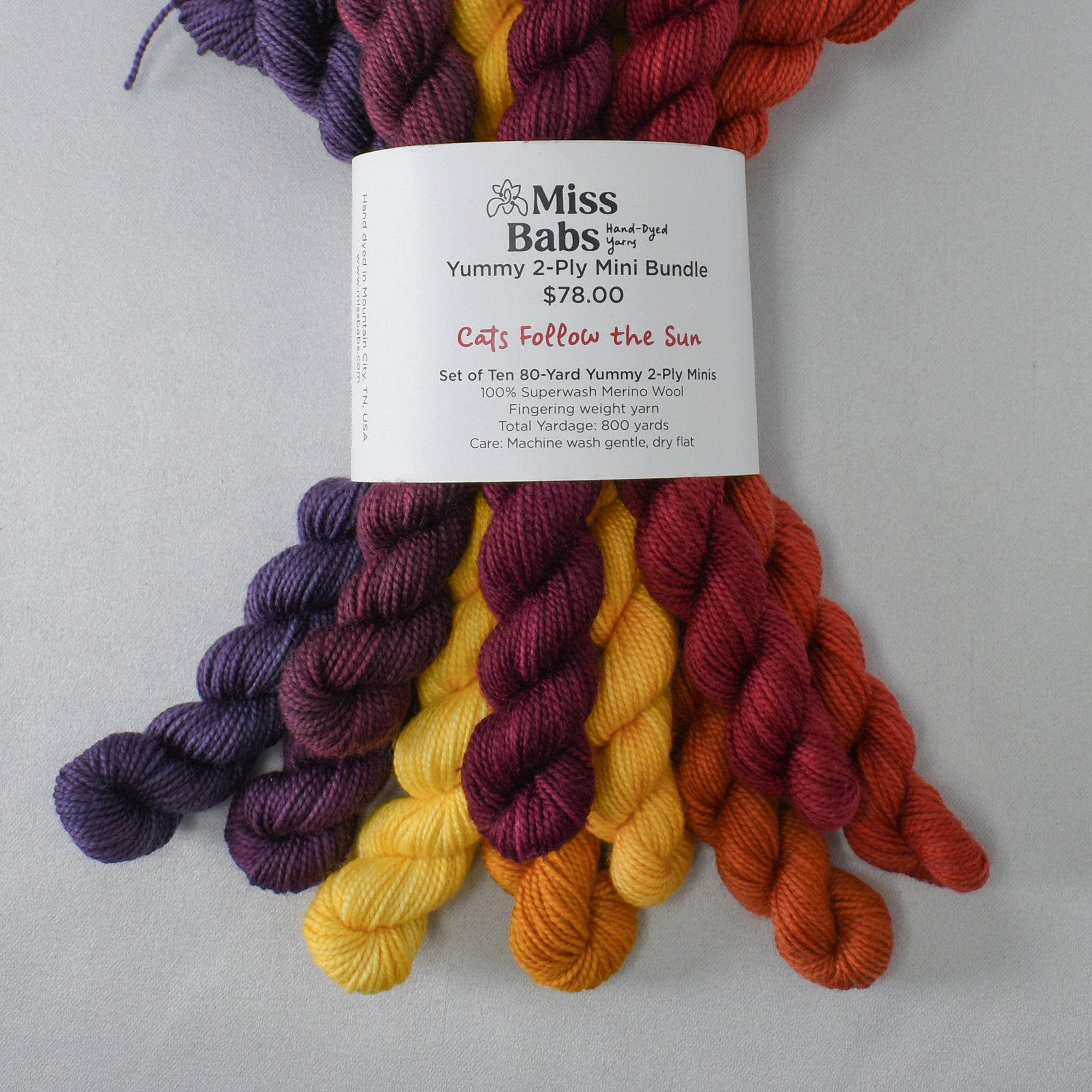 Cats Follow the Sun - Yummy 2-Ply Mini Bundle - Babette - PRE-ORDER, will ship by Tuesday, July 14