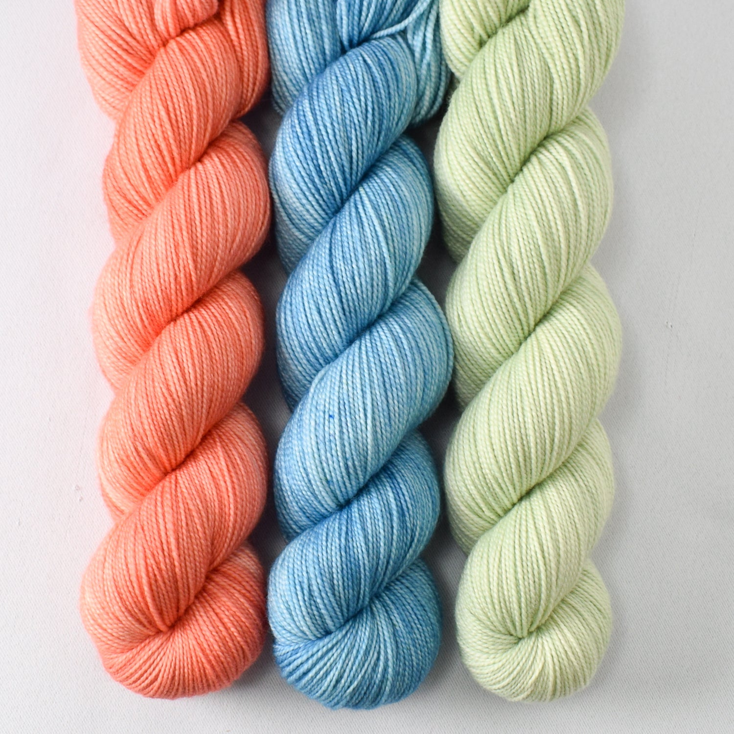 Cherished, Lazy River, and Whimsy Willow - Miss Babs Yummy 2-Ply Trio