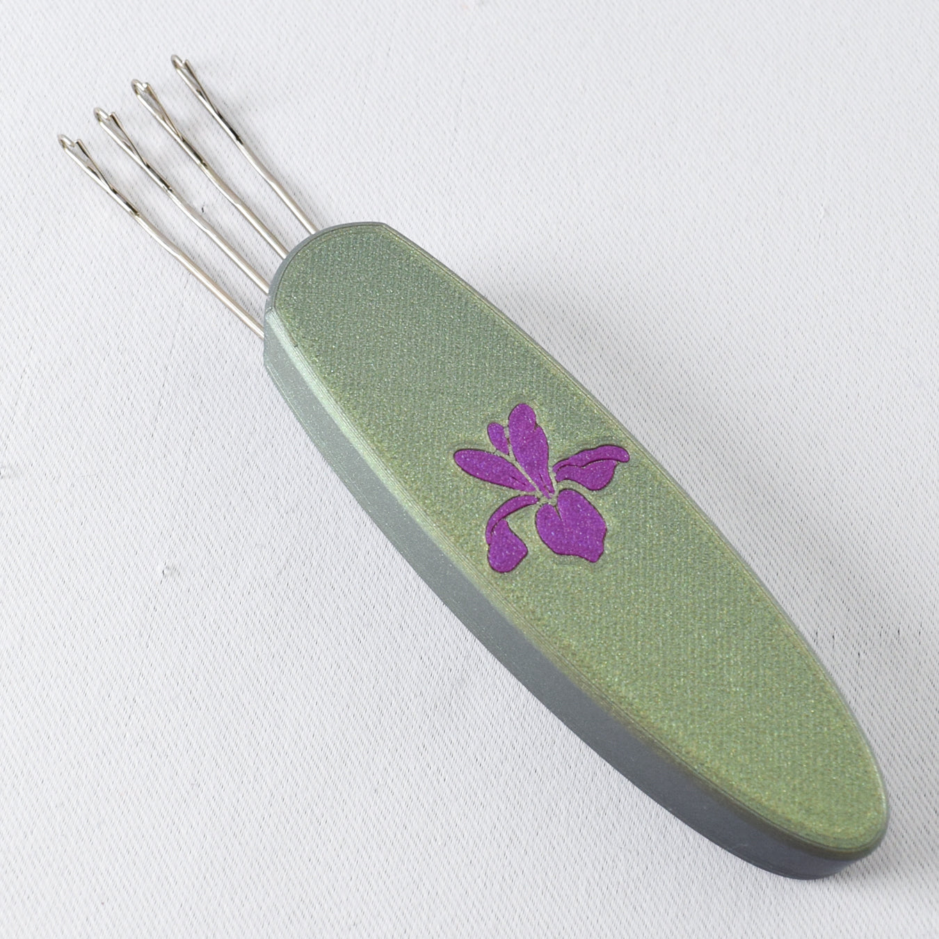 Cordsmith XL I-Cord Maker Sage with Miss Babs Iris Logo - Miss Babs Notions