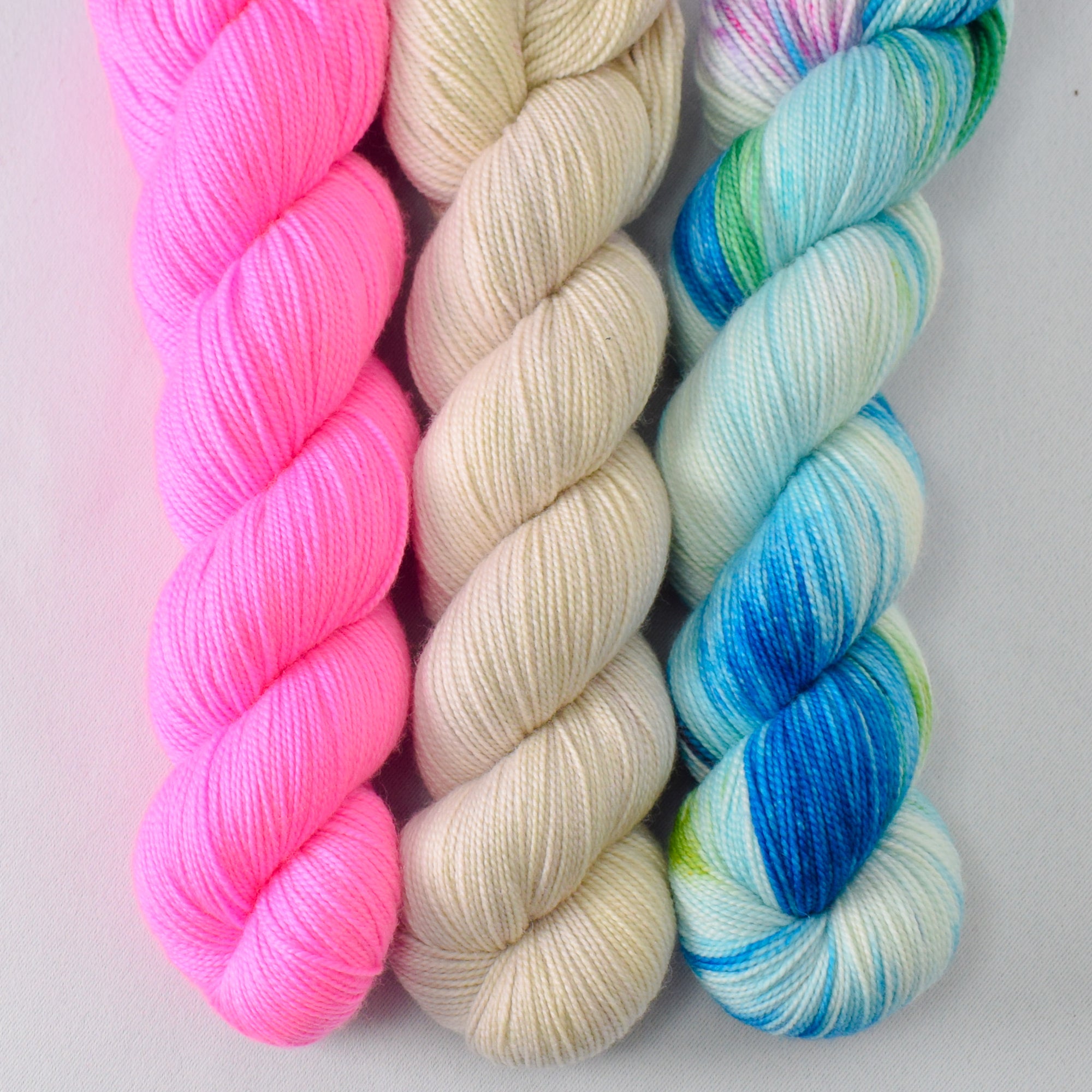 Cosmic Dust, White Peppercorn, and Coastal Breeze - Yummy 2-Ply Trio - Babette