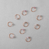 Crackle Dyed Agate Stitch Markers - Stitch Markers
