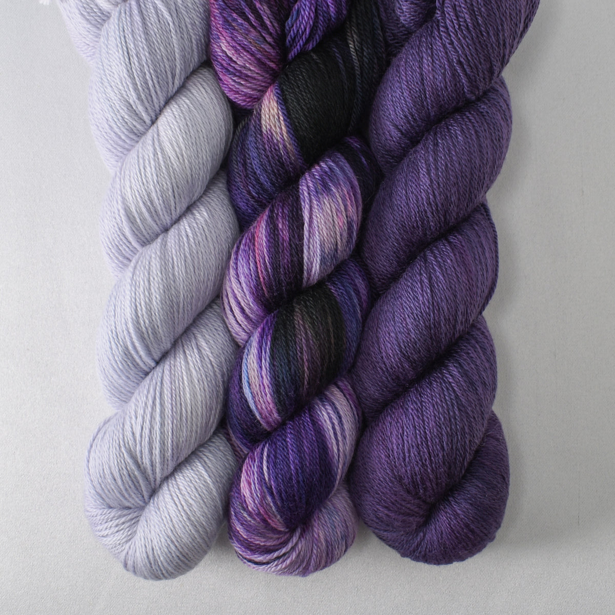 Crystal Opal, Irises, and Muscadine Grapes - Miss Babs Caroline Trio