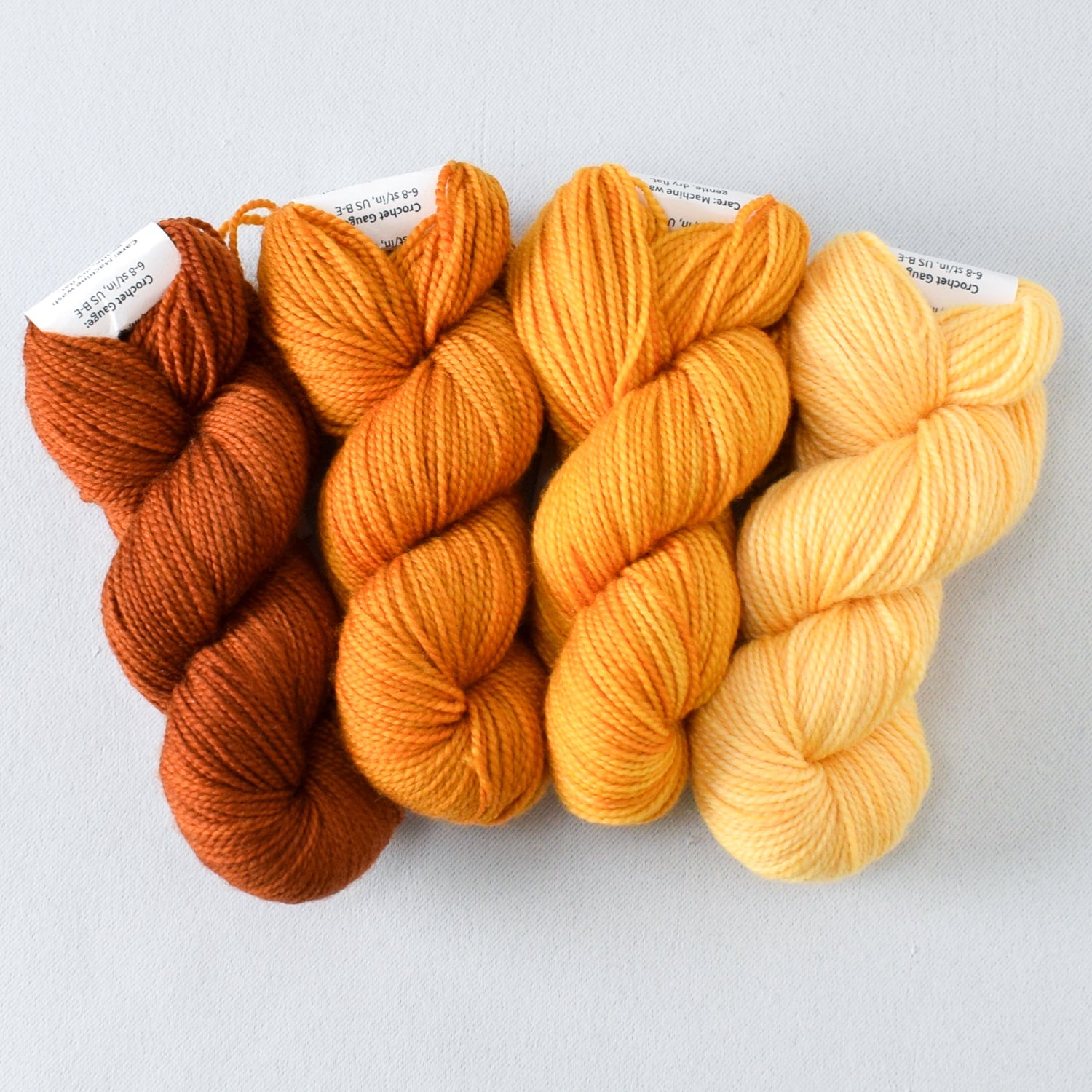 Cygnus, Cognac Amber, Desert Siena, and Yellow Amber - Miss Babs Gnana's Visit: Toe Quartet