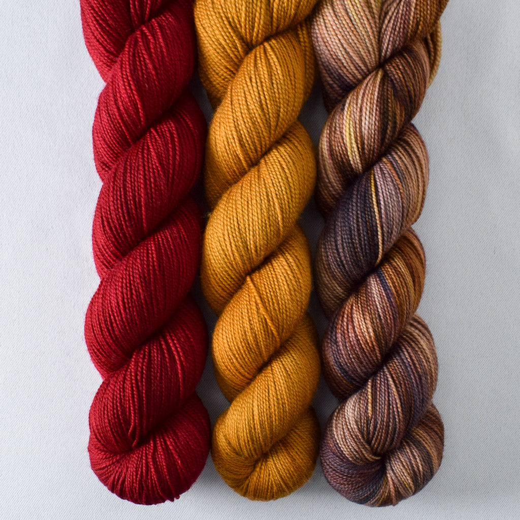 Dark Andromeda, Old Gold, Petrified Forest - Yummy 2-Ply Trio - Babette