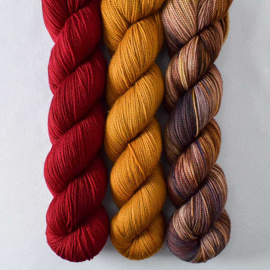 Dark Andromeda, Old Gold, Petrified Forest - Miss Babs Yummy 2-Ply Trio