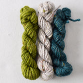 Dark Aquarius, Dragon Claw, and Quicksilver - Miss Babs Cupcake Mini Set of Three yarn