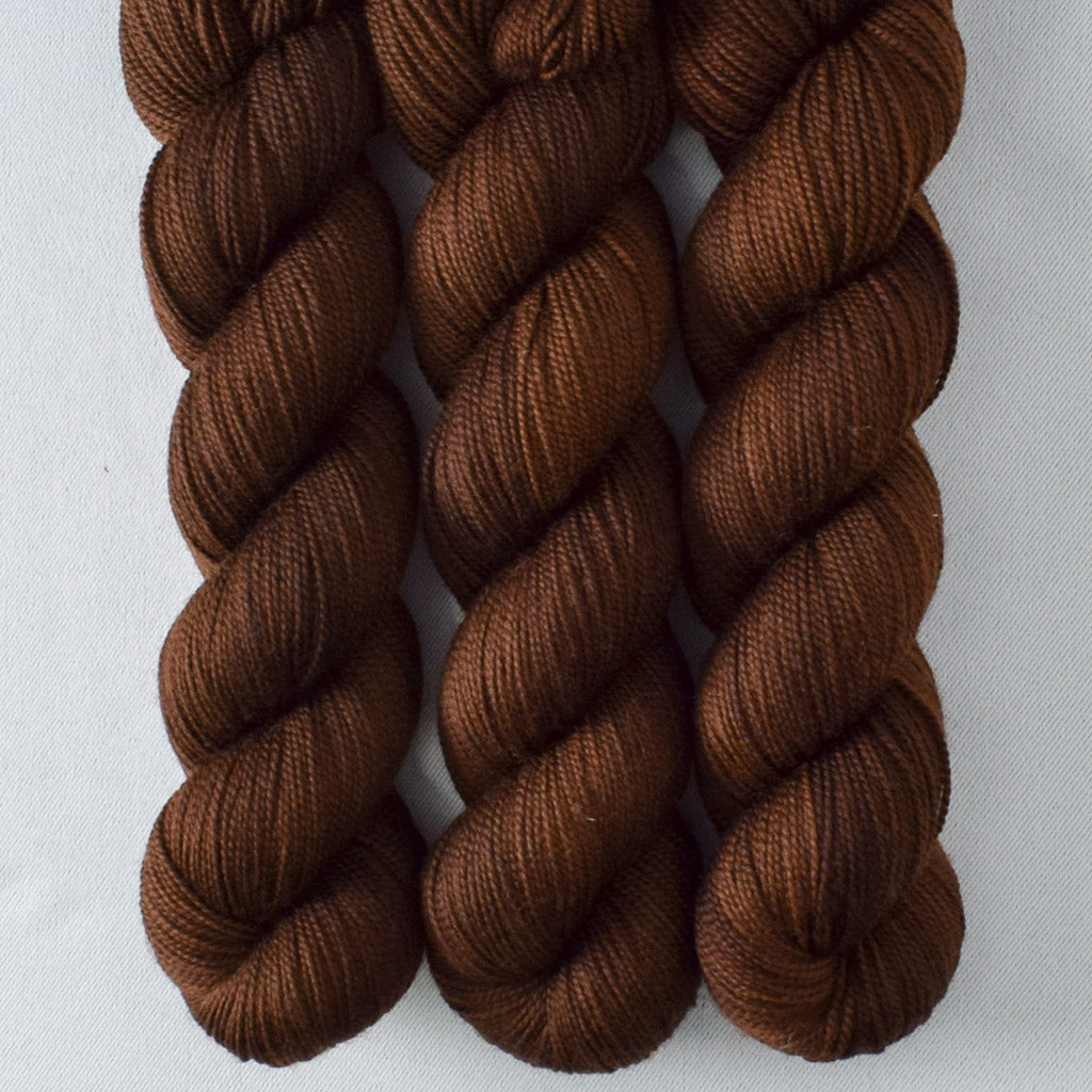Dark Chocolate - Miss Babs Yummy 2-Ply superwash Merino wool yarn