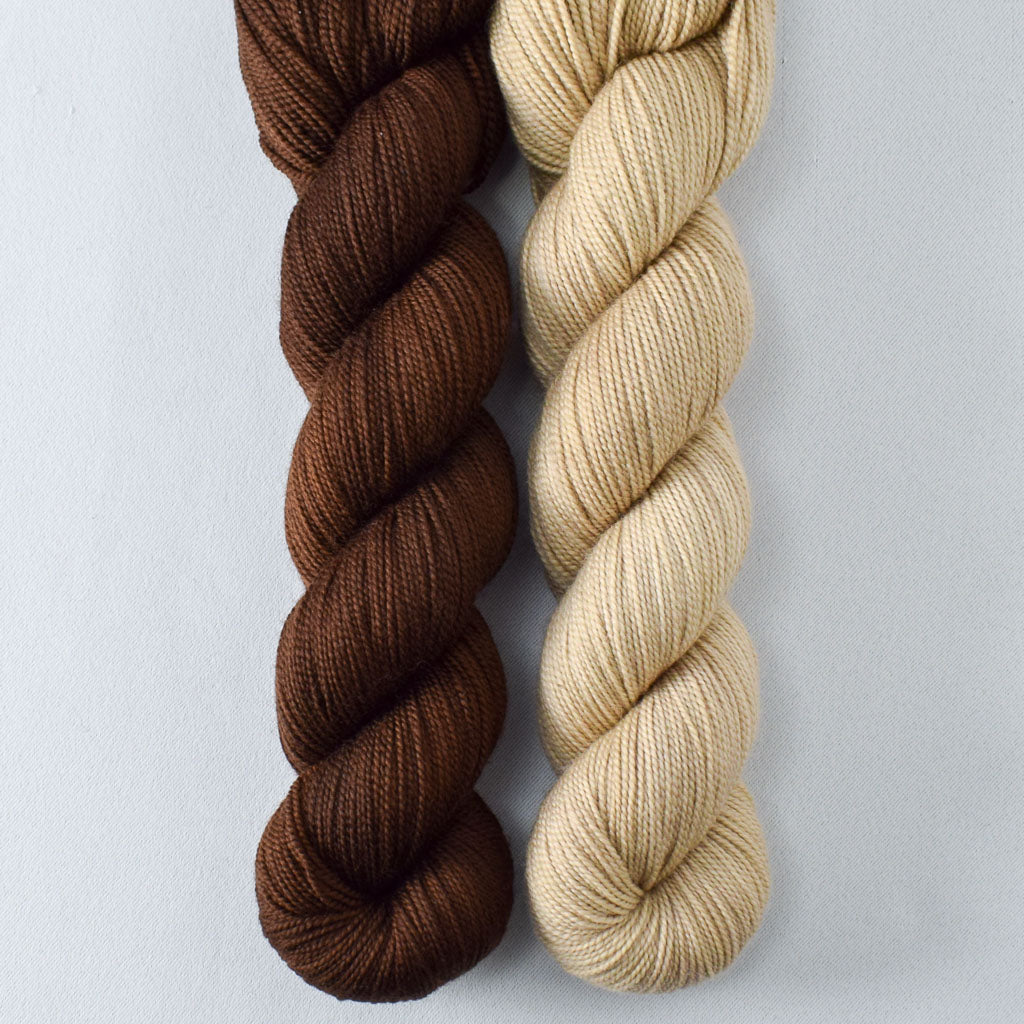 Dark Chocolate and Dunes - Miss Babs 2-Ply Duo