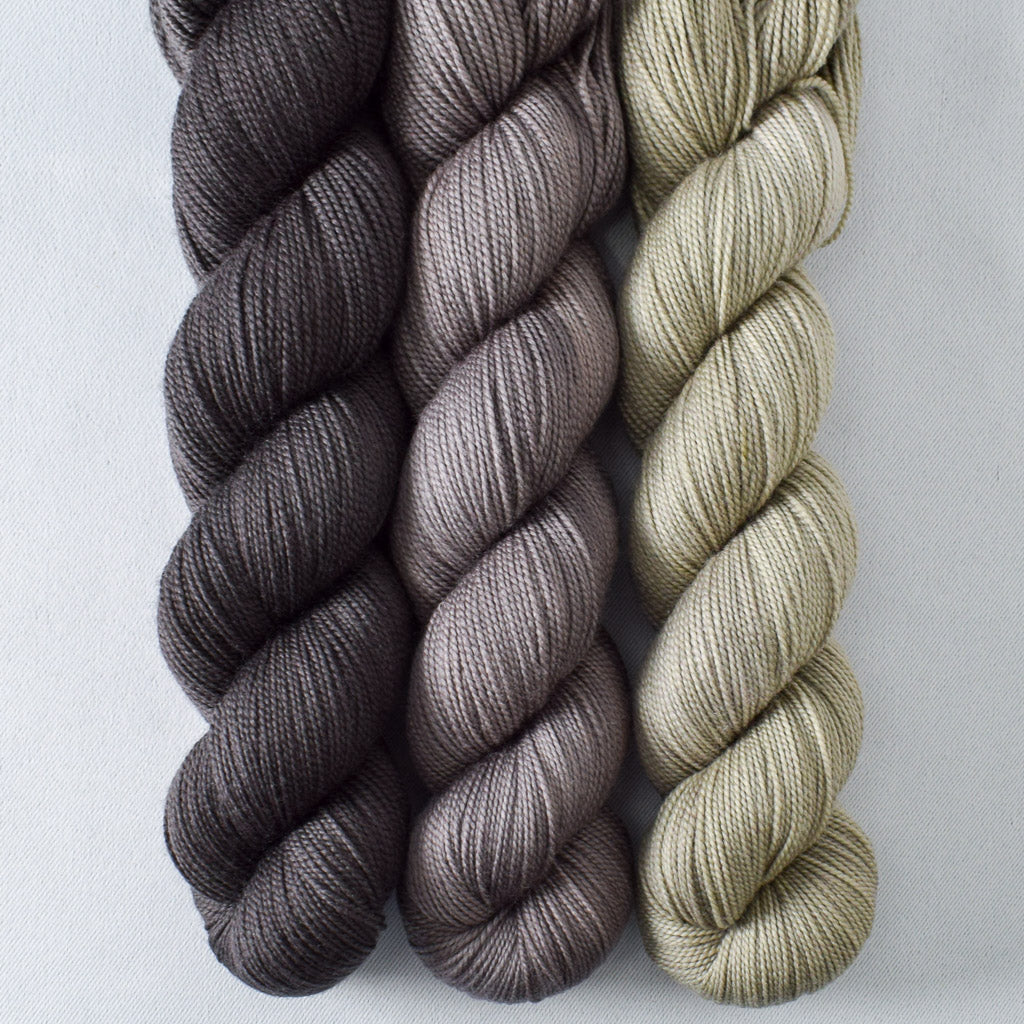 Dark Pegasus, Field Mouse, Sycamore - Miss Babs Yummy 2-Ply Trio