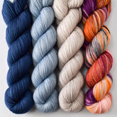 Denim, Stonewashed, Lace Murex, and Charmed - Miss Babs Yummy 2-Ply Quartet