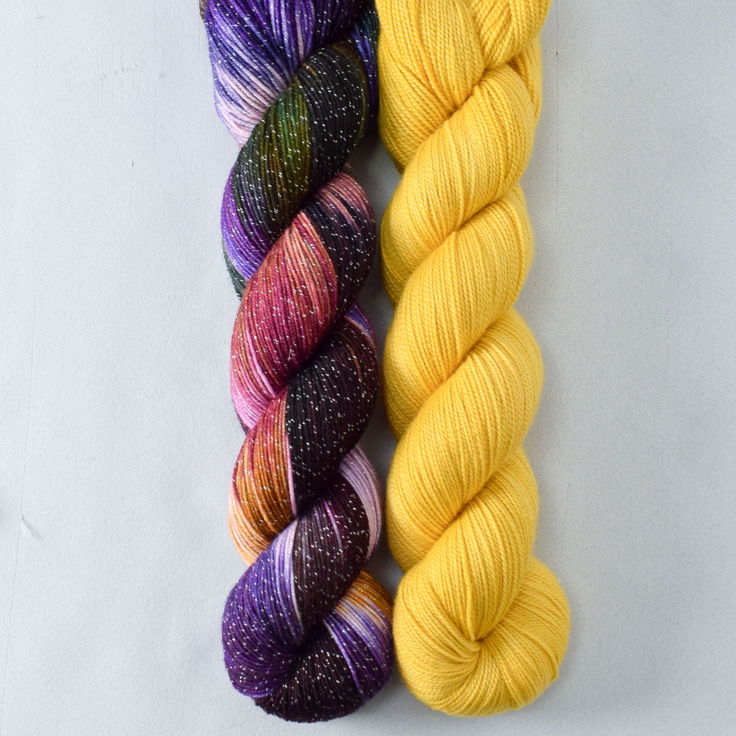 DFW 2022, and Goldenrod - Miss Babs Mosaicoscope Shawl Set