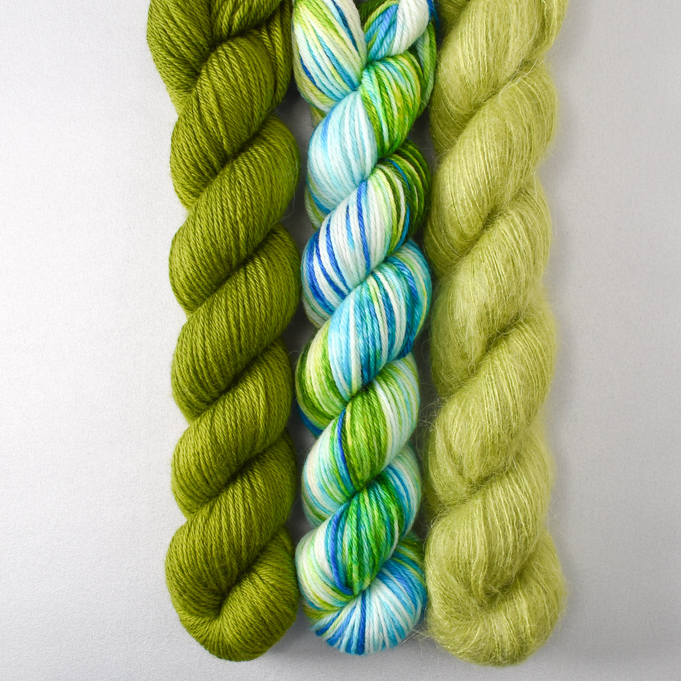 Dragon Claw, Orinoco, and Iantha - Miss Babs Pillowy Cowl Set