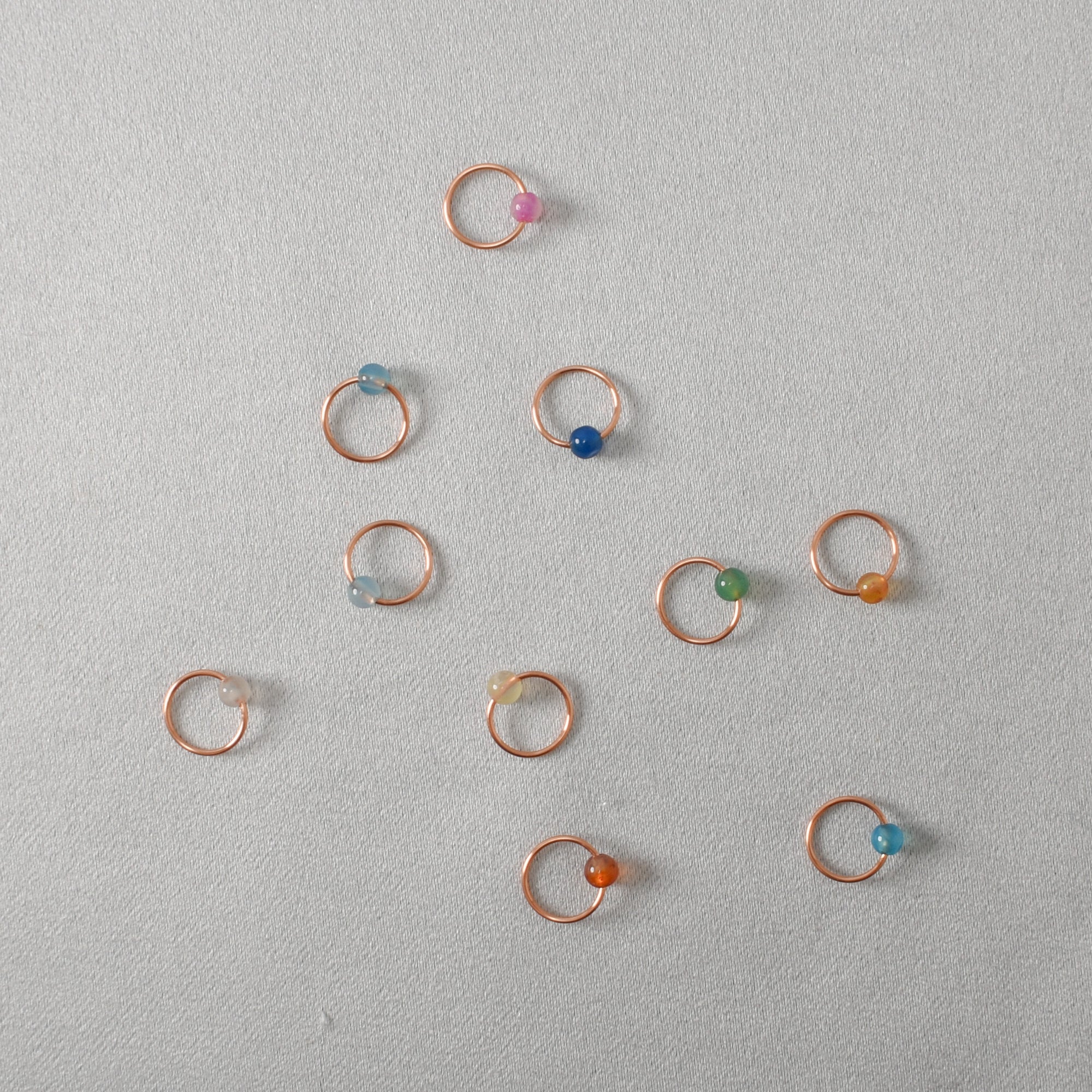 Dyed Agate Stitch Markers  - Stitch Markers