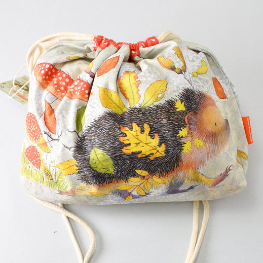 Emma Ball Hedgehgog Drawstring Bag - Miss Babs Notions