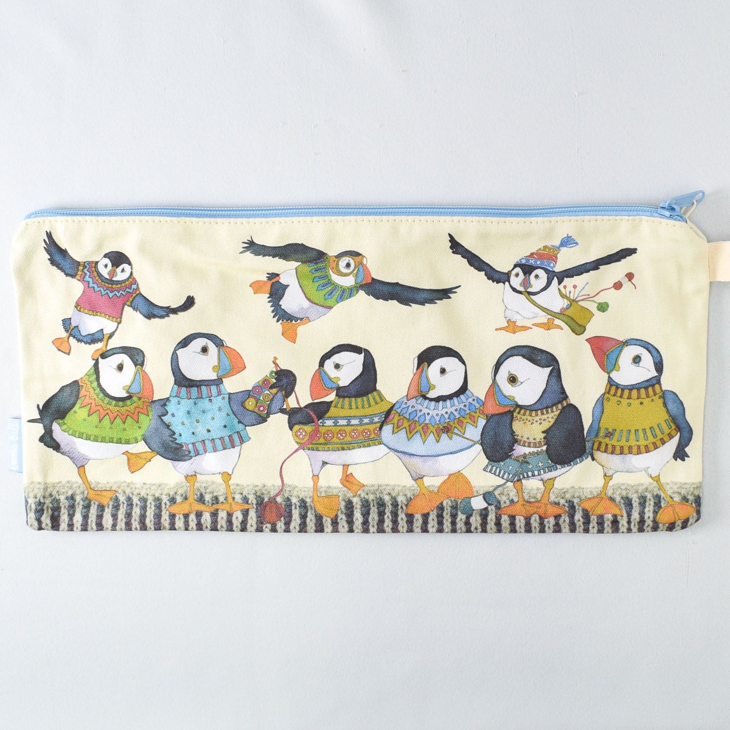 Emma Ball Woolly Puffins Long Project Bag - Miss Babs Notions