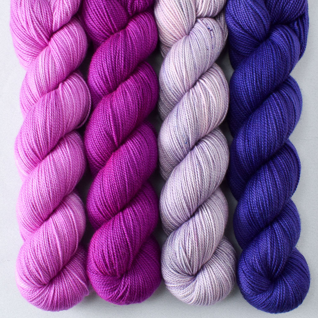 Ergosphere, Violaceous, Flattop Mountain, and Clematis - Miss Babs Yummy 2-Ply Quartet