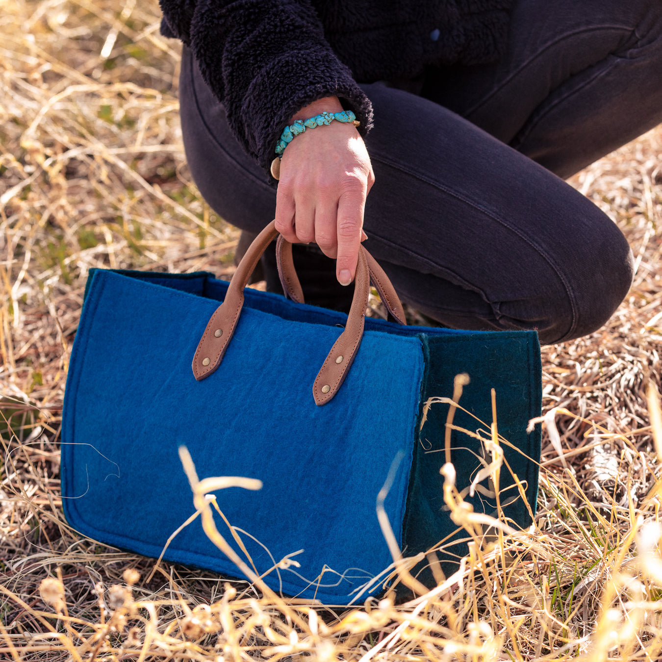 Fibers of Life Grab N Go Carry All - Aqua - Miss Babs Notions