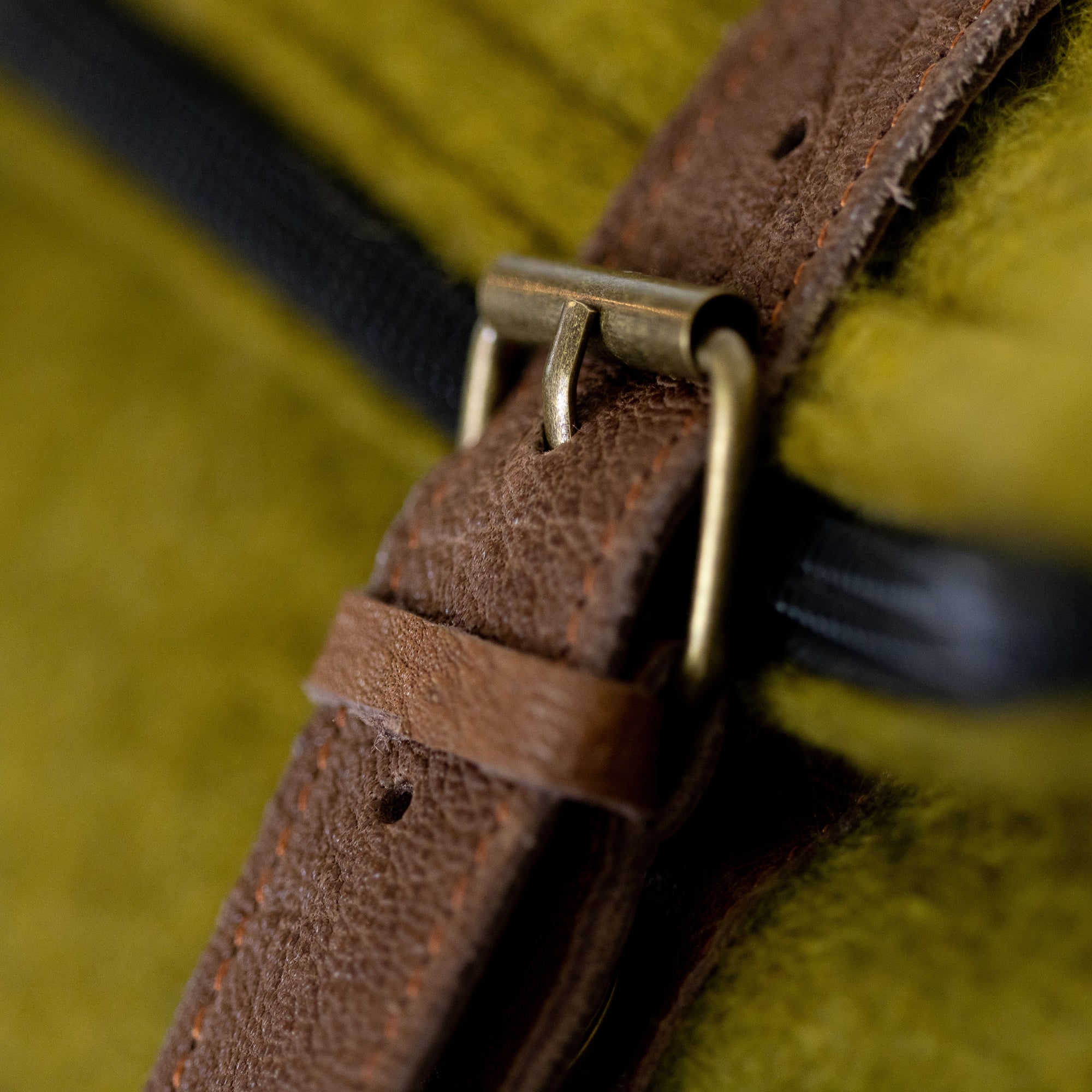 Fibres of Life Felt and Natural Leather Backpack - Olive