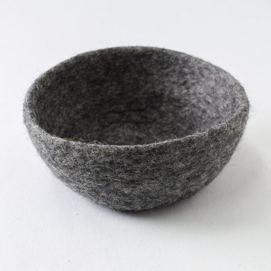 Fibres of Life Felt Bowl - Flecked Steel - Miss Babs Notions