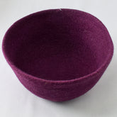 Fibres of Life Large Felt Bowl - Plum - Miss Babs Notions