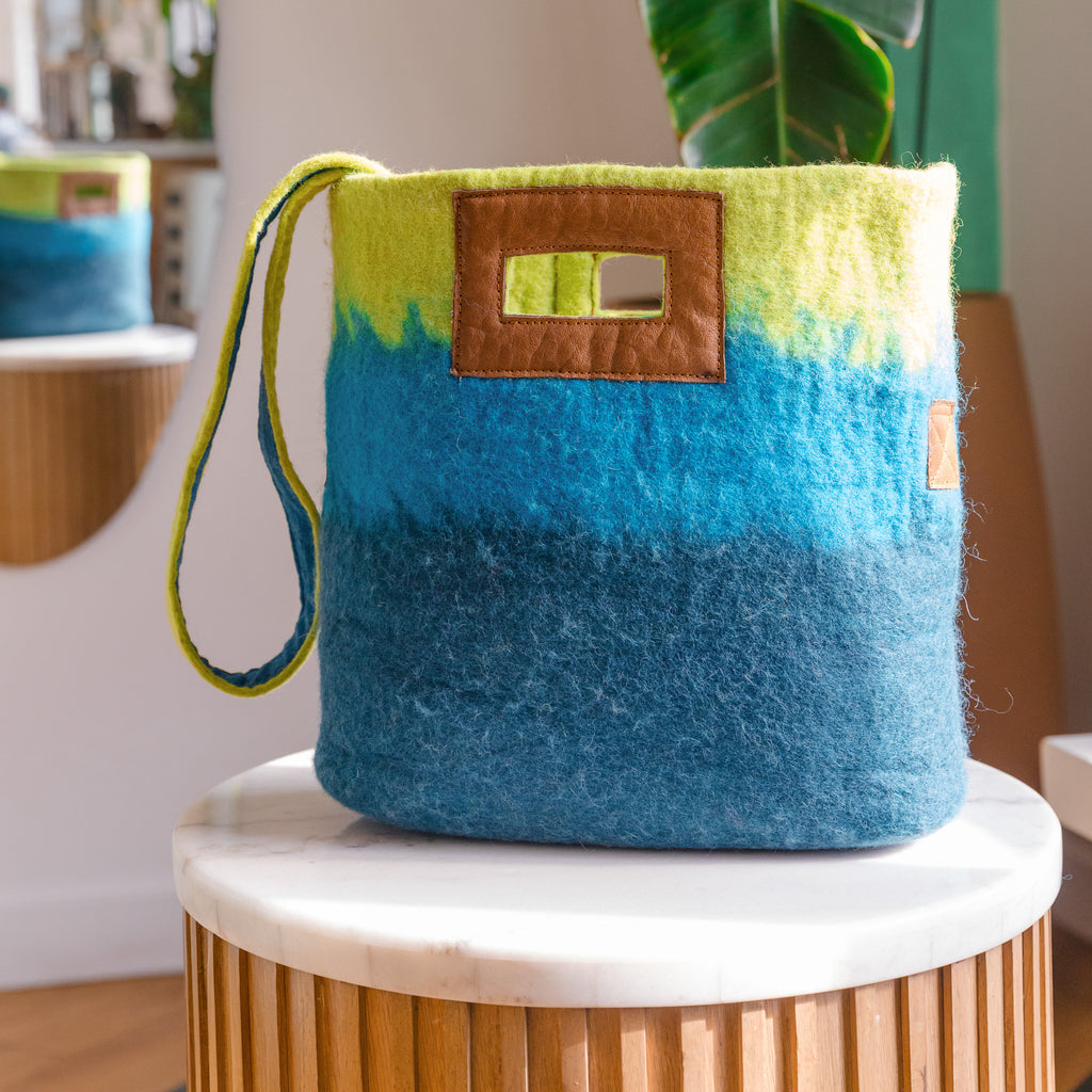 Fibres of Life Ombre Tote Bag - Aqua