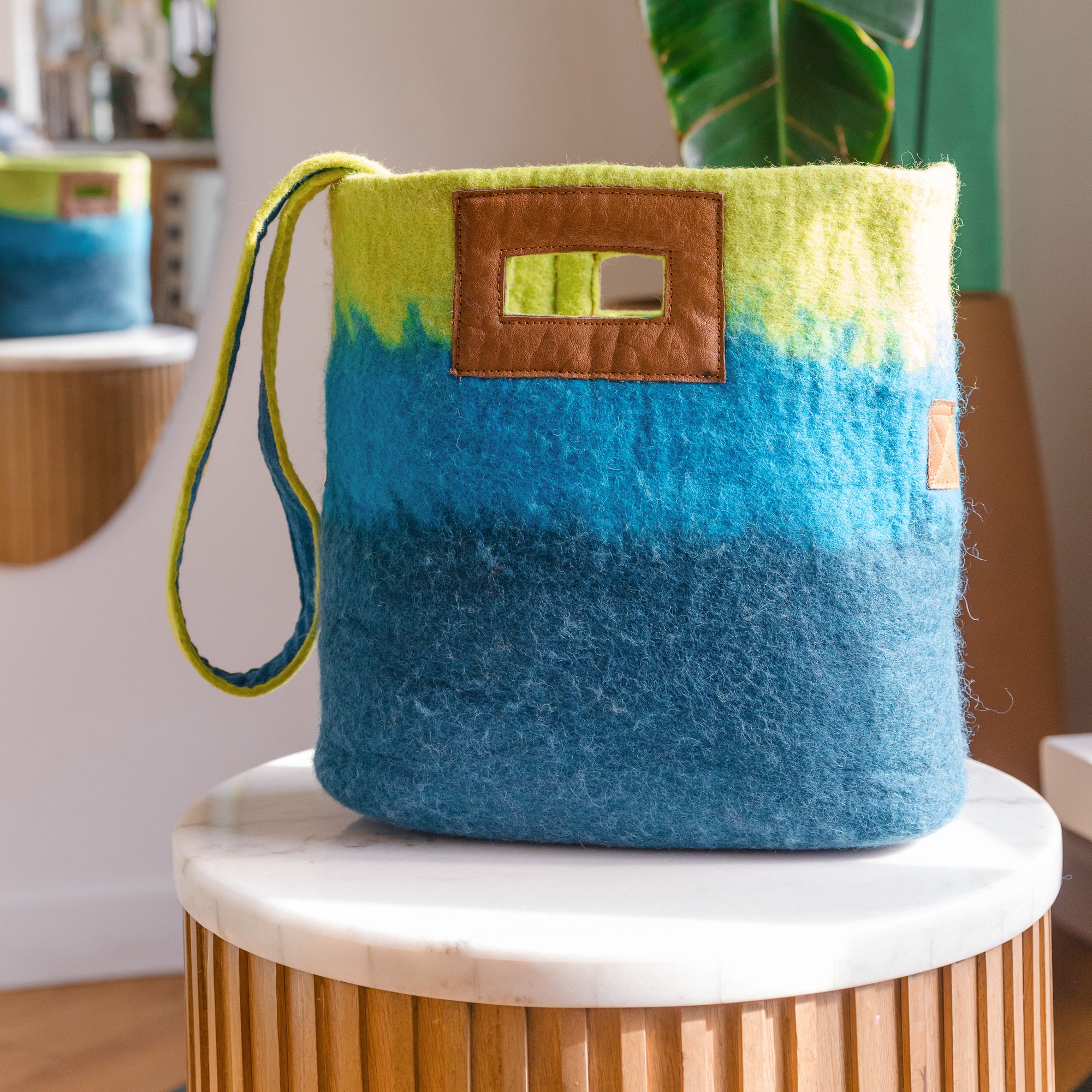 Fibres of Life Ombre Tote Bag - Aqua