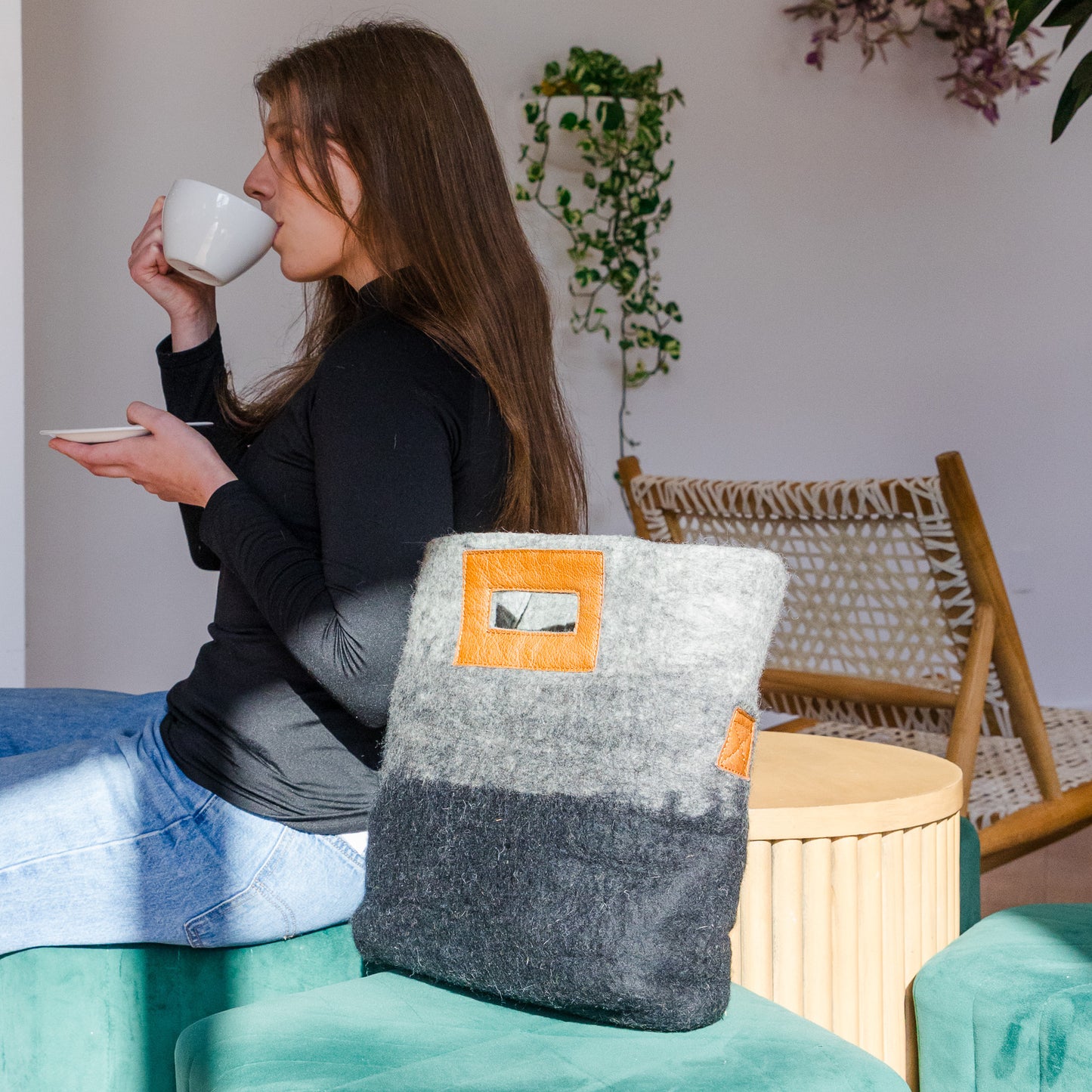 Fibres of Life Ombre Tote Bag - Black