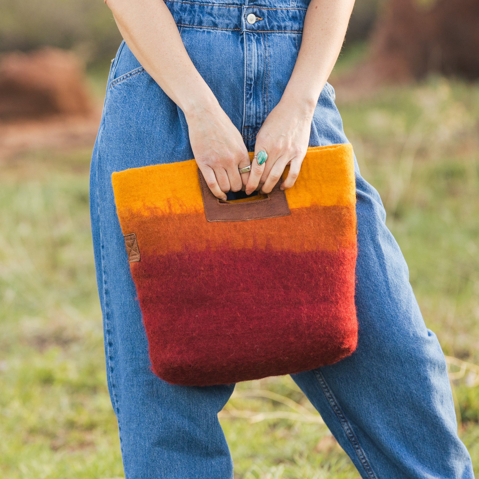 Fibres of Life Ombre Tote Bag - Brick