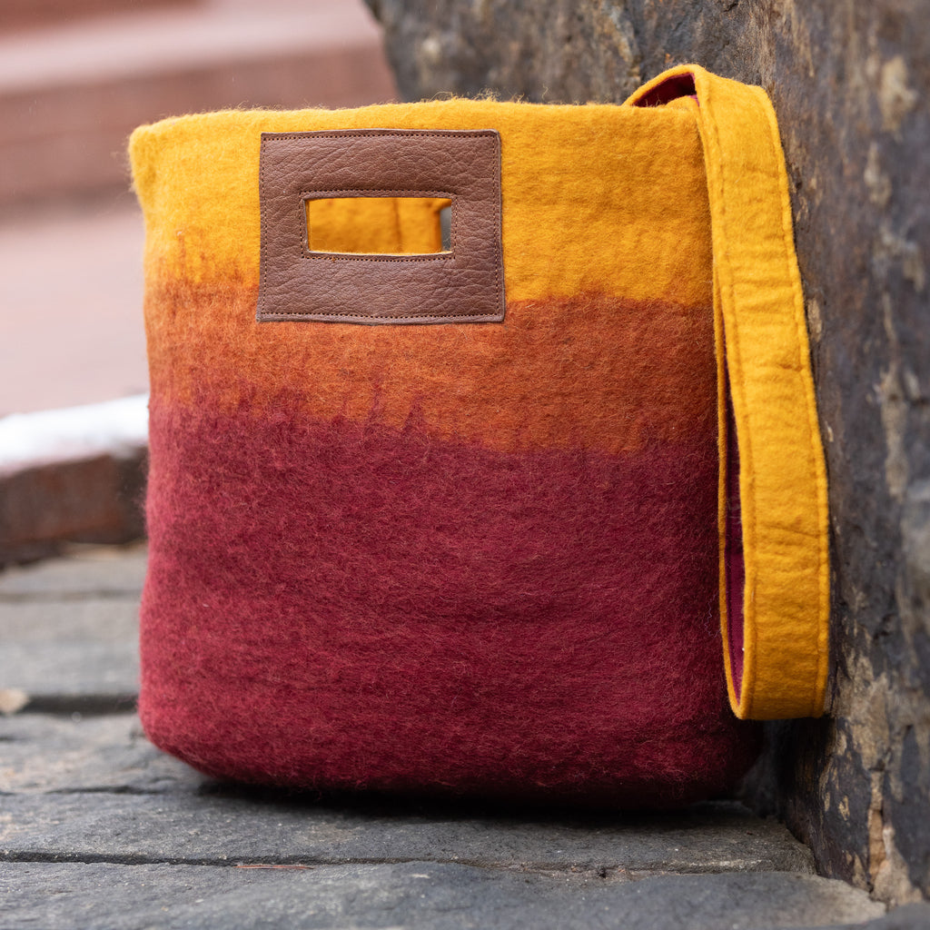 Fibres of Life Ombre Tote Bag - Brick