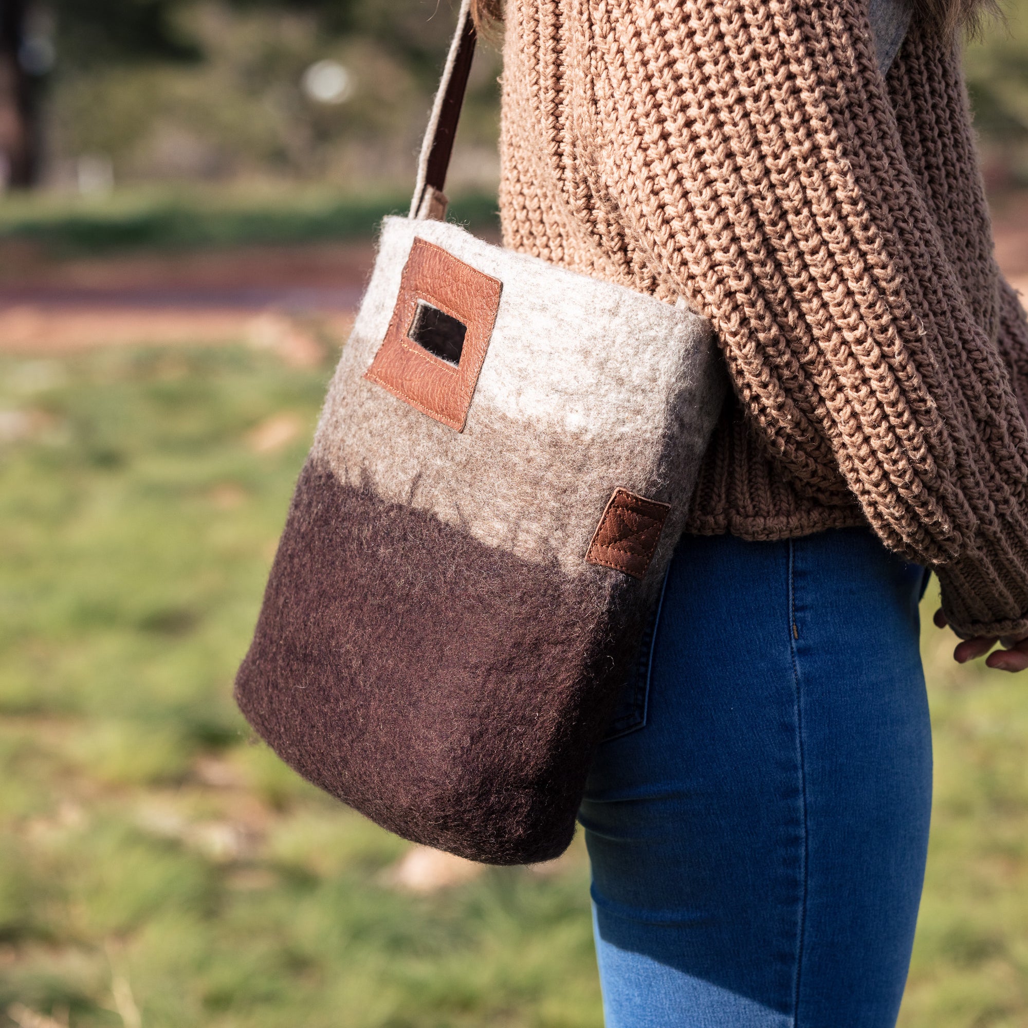 Fibres of Life Ombre Tote Bag - Brown