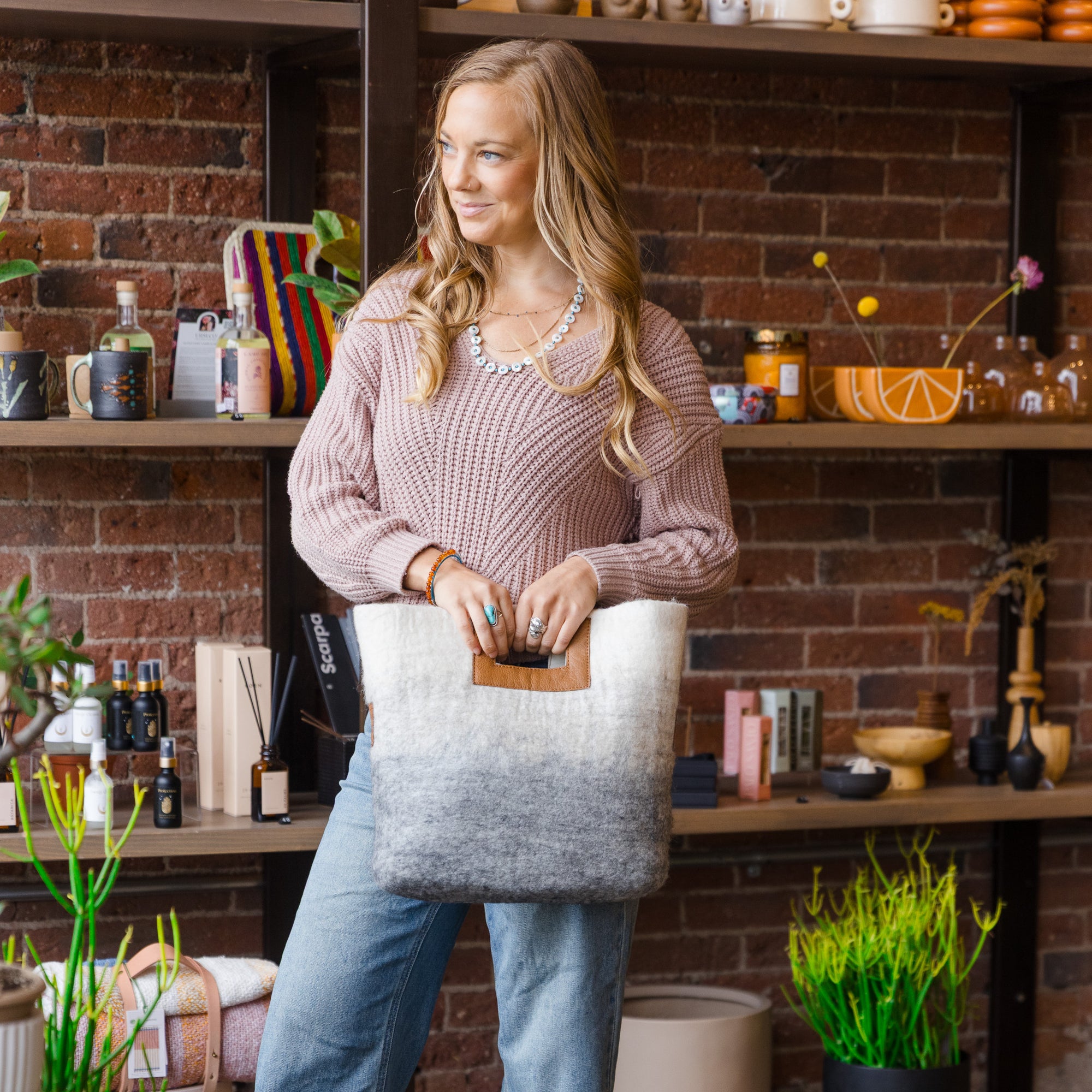 Fibres of Life Ombre Tote Bag - Fog