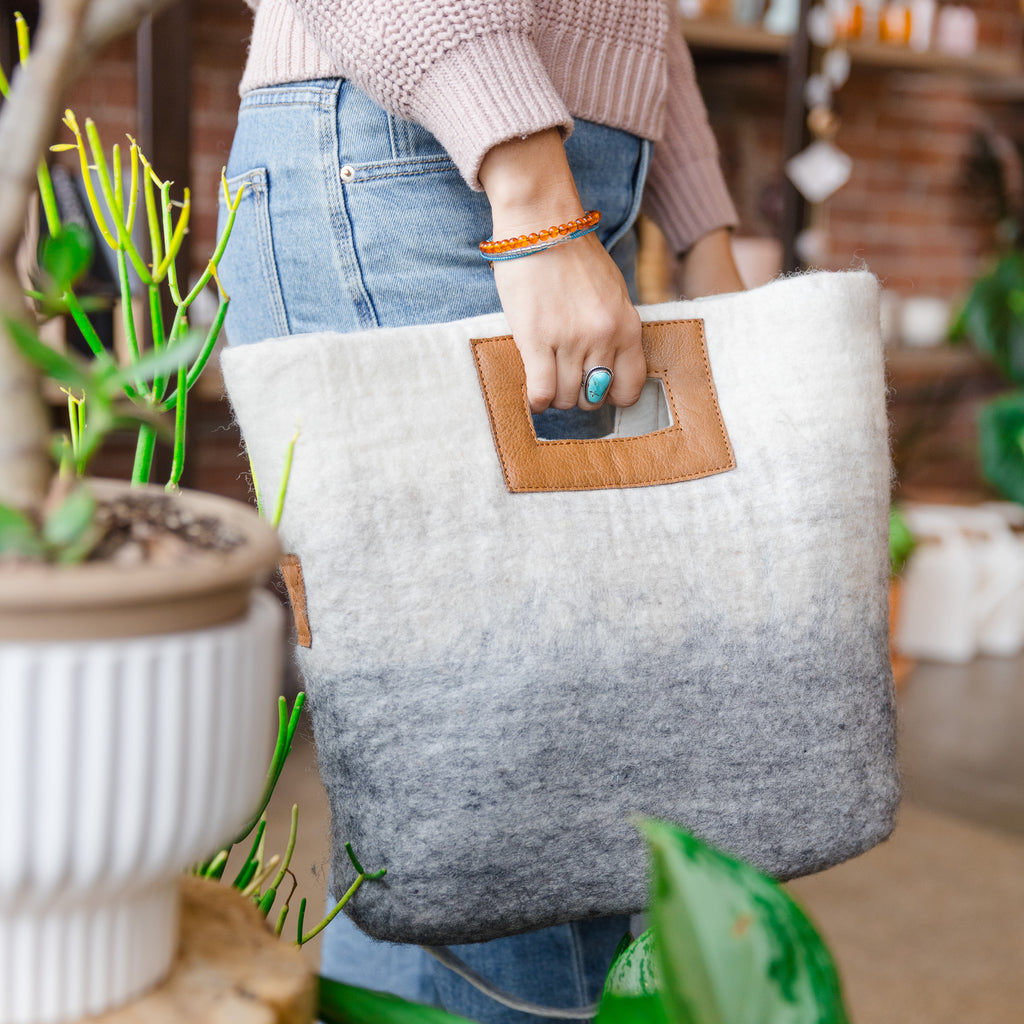 Fibres of Life Ombre Tote Bag - Fog