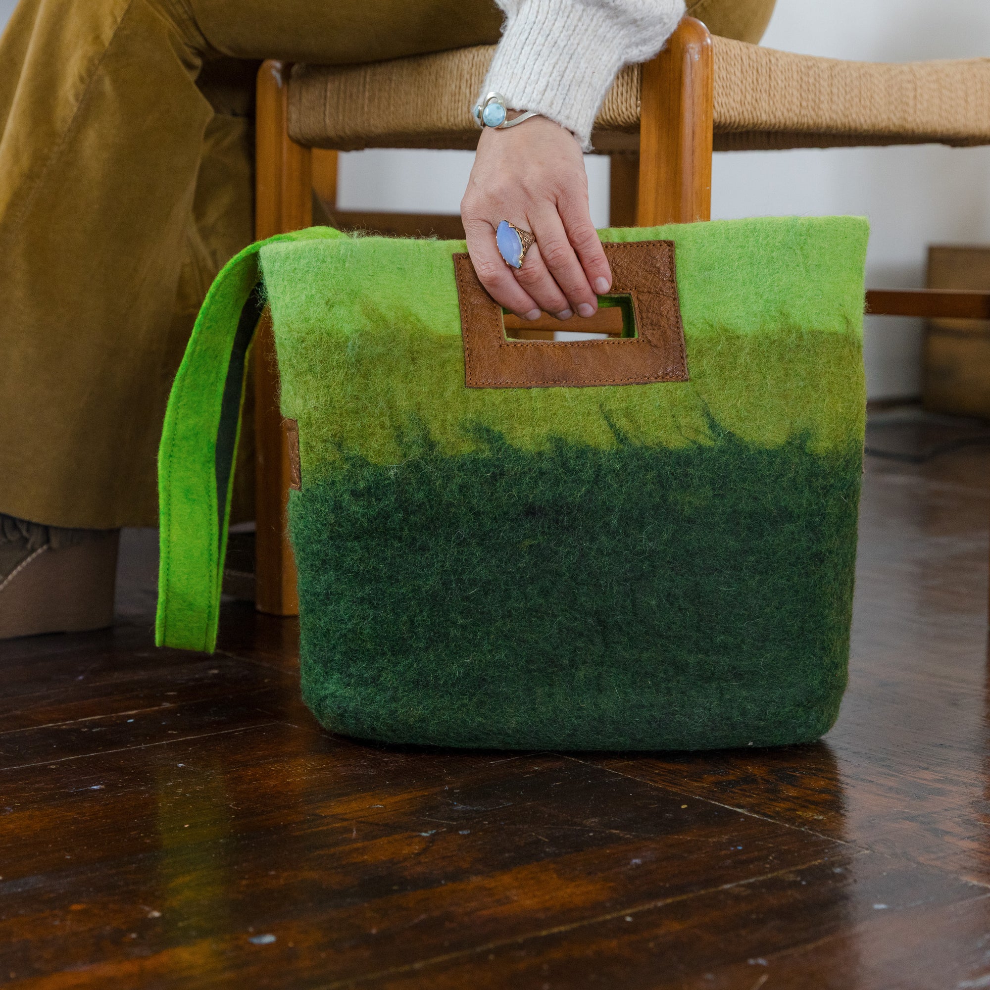 Fibres of Life Ombre Tote Bag - Forest