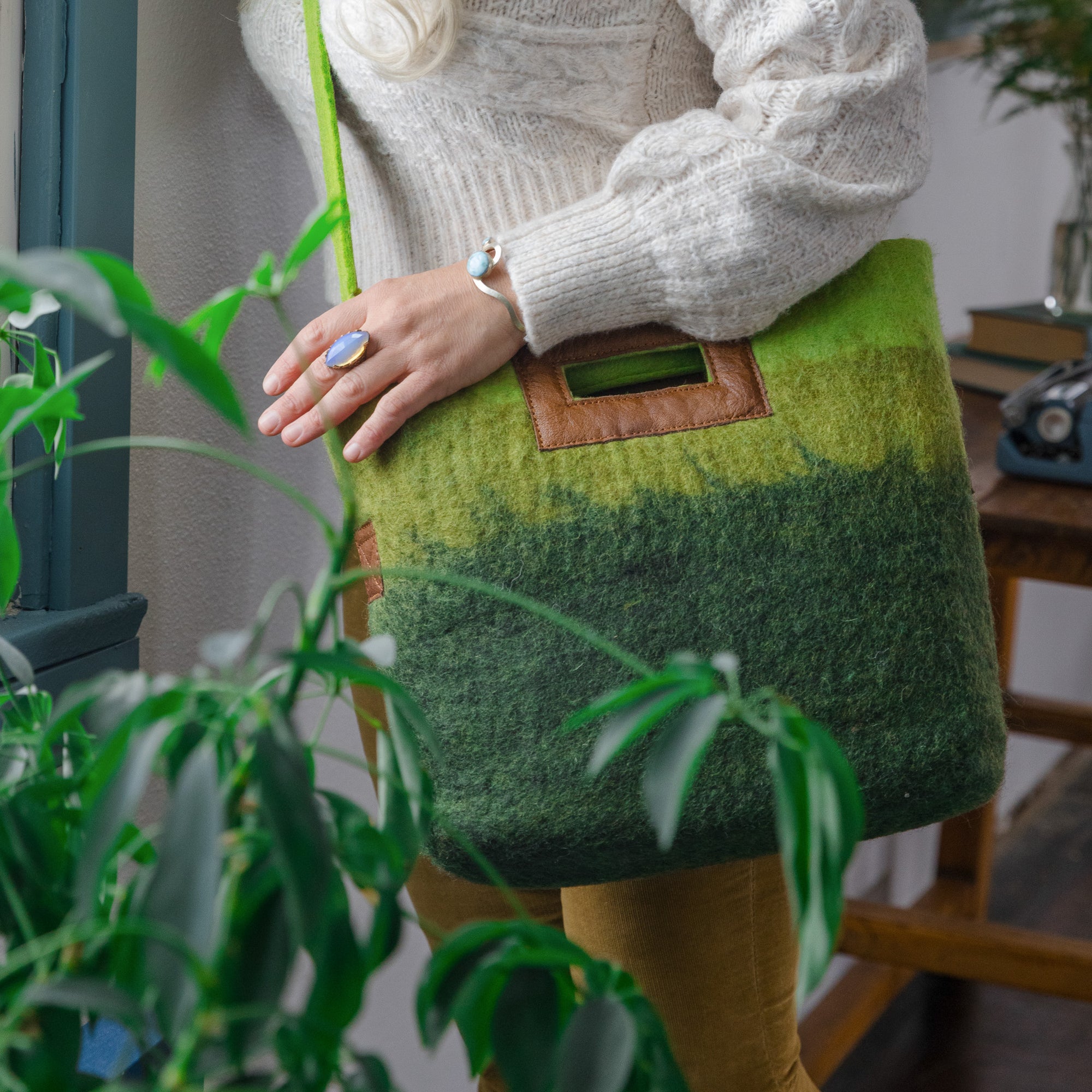 Fibres of Life Ombre Tote Bag - Forest