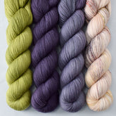 Fiddlehead, Dusk, Zuniga, and Tea Time Frenzy - Miss Babs Yummy 2-Ply Quartet