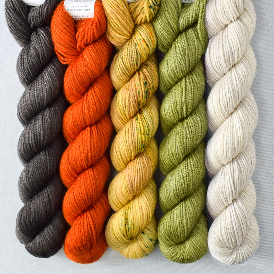 Fiddlehead, Supernova, Tuscan Sun, Walnut, White Peppercorn - Yowza Mini Set of Five - Babette