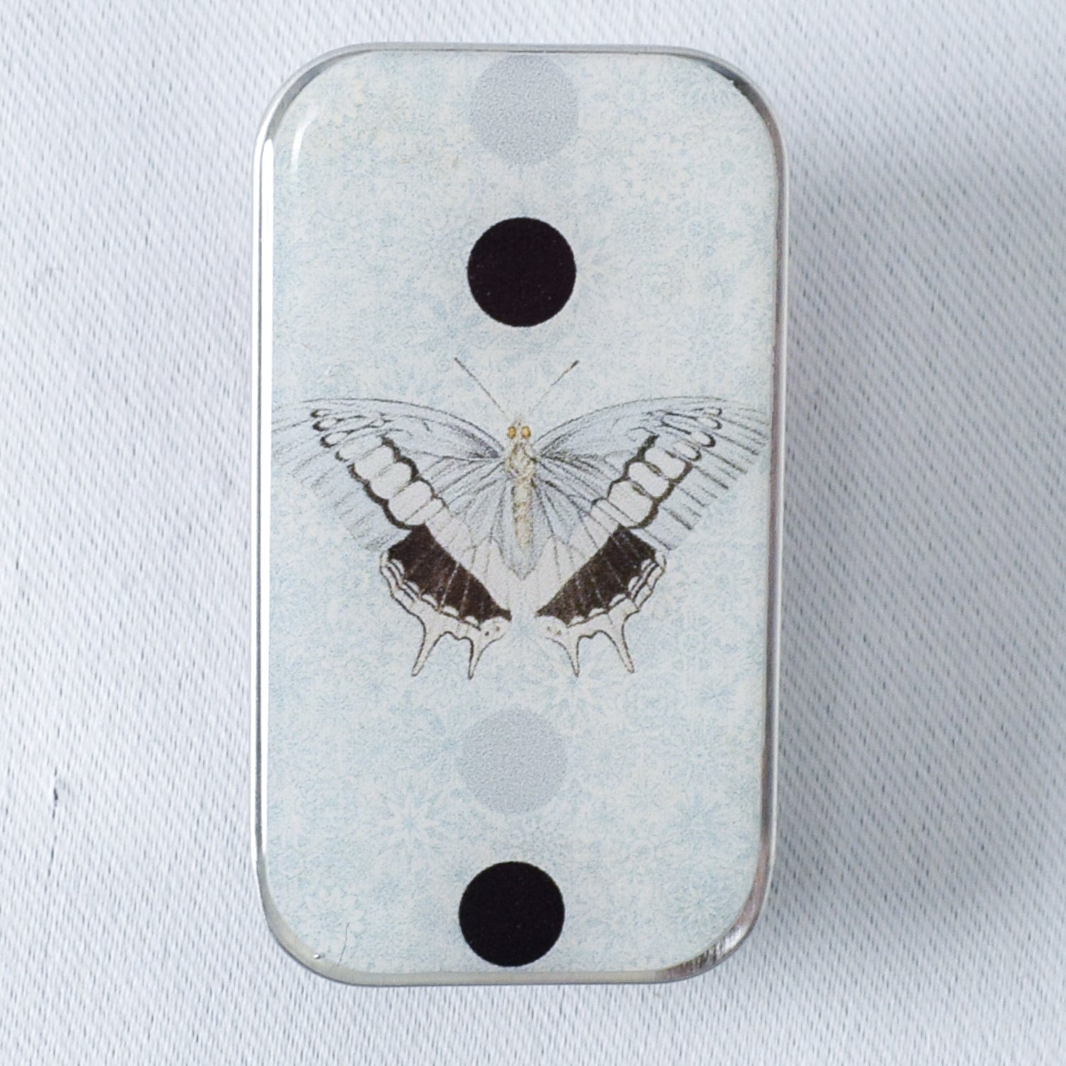 Firefly Notes Blue Butterfly Notions Tin - Small - Miss Babs Notions