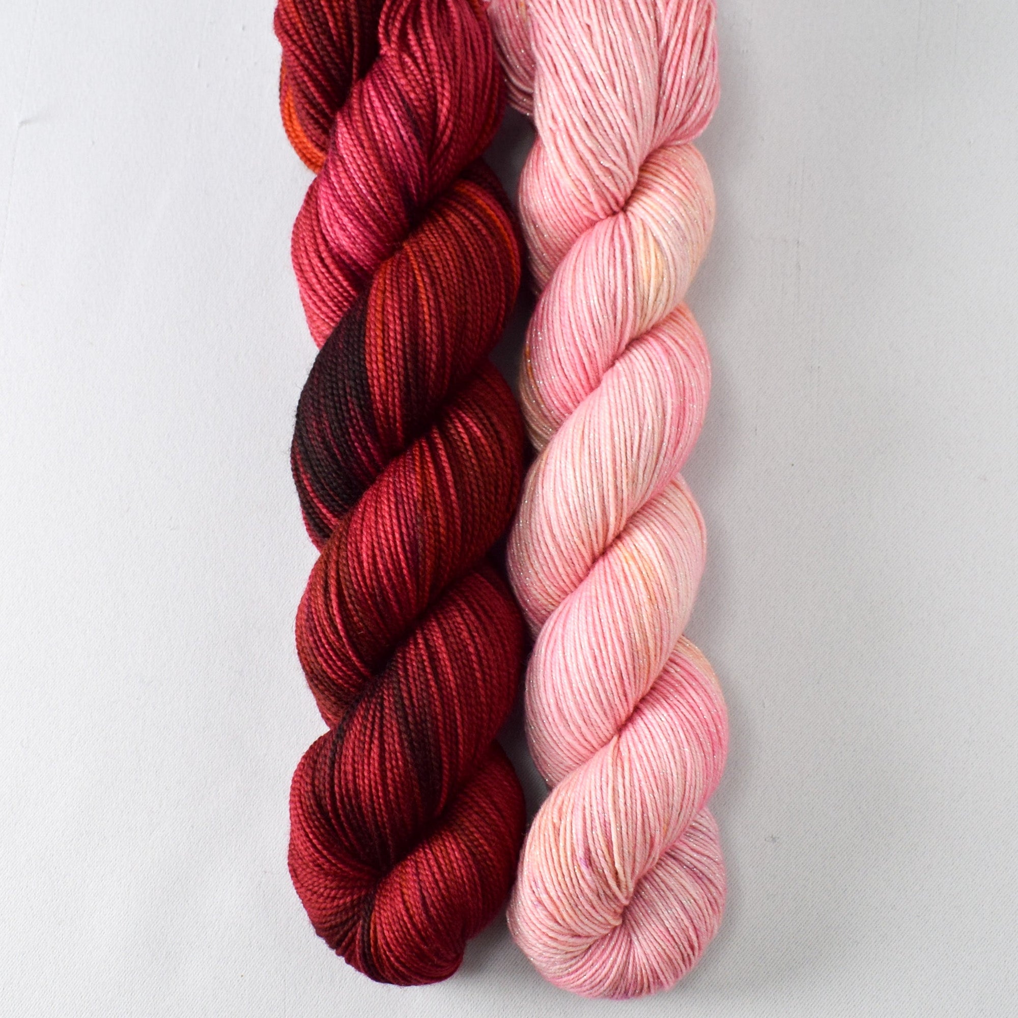 Fireside (Yummy 2-Ply) and Ignited (Estrellita) - Miss Babs Estrellita and Yummy 2-Ply Duo