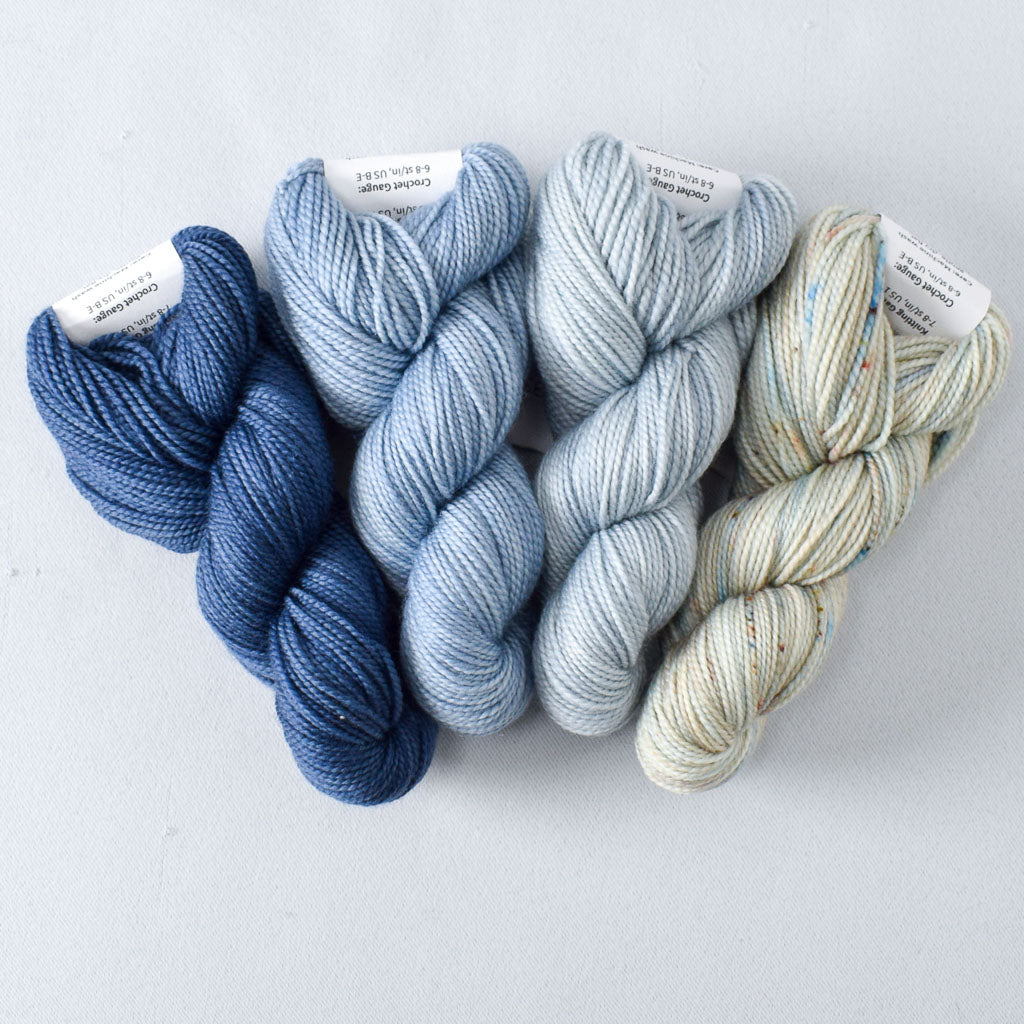 Flirty: Denim, Stonewashed, Faded, and Eastern Bluebird - Miss Babs Toe Quartet