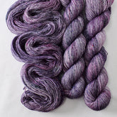 Foggy Rock - Miss Babs Estrellita fingering weight superwash merino and Lurex yarn