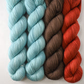 Forever, Bruin, and Turkey Red - Miss Babs Photo 51: The DNA Shawl Set
