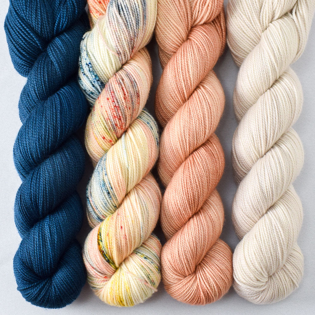 Franklin, Fearless, Flummery, and White Peppercorn - Miss Babs Yummy 2-Ply Quartet