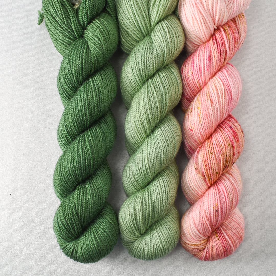 Fraser, Butterbean, and Mellow Apricot - Miss Babs Yummy 2-Ply Fillide Set