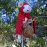 Ganapati Felt Ornament - Little Red Mouse-ette - Miss Babs Notions