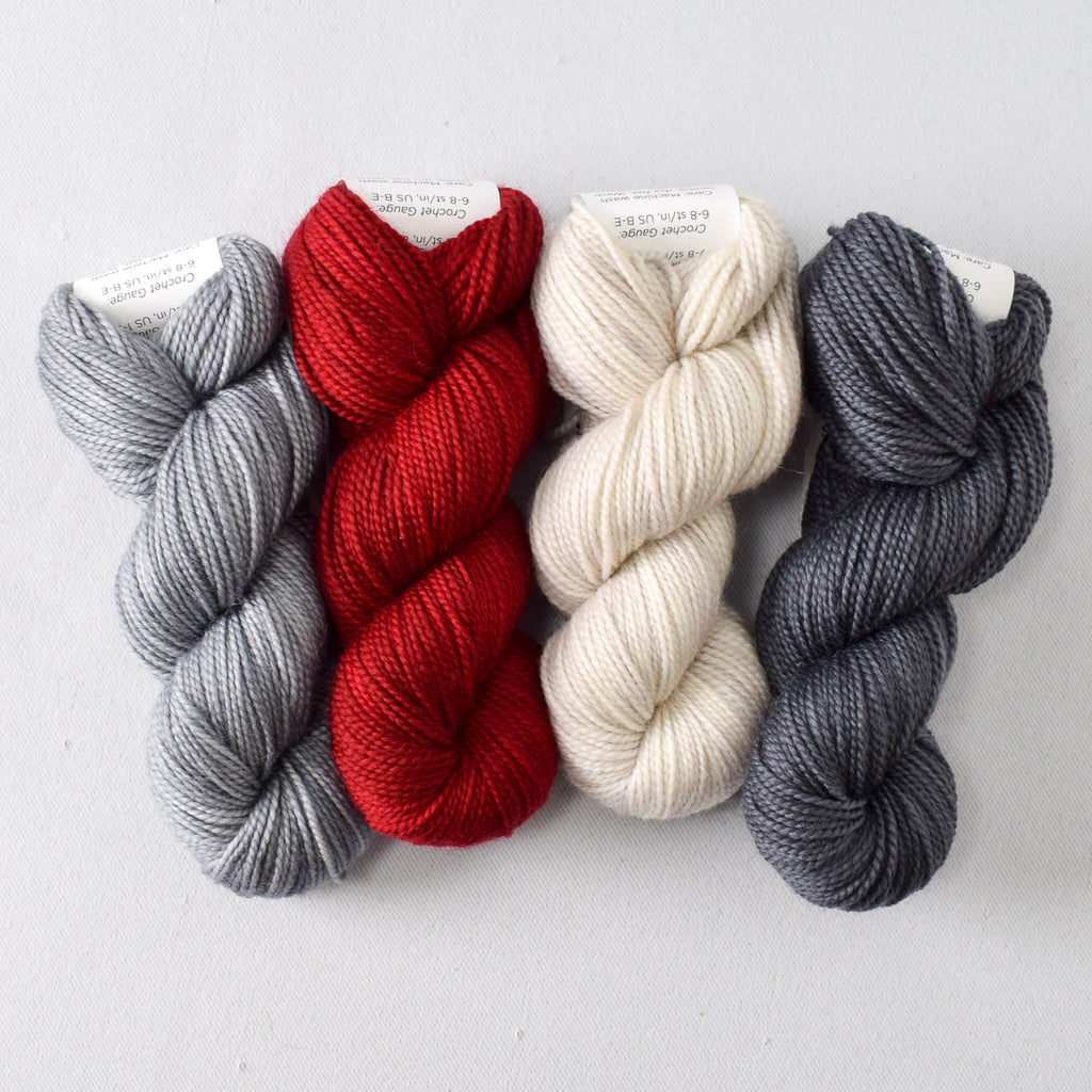 Gnandad's Adventure Set: Tyl, Poinsettia, White Peppercorn, and Dark Carina - Miss Babs Toe Quartet