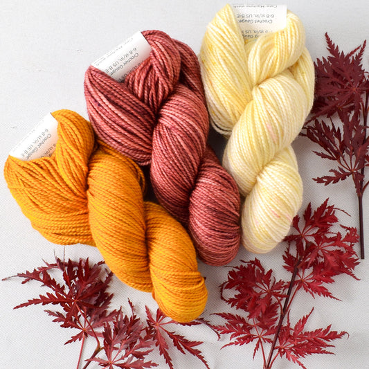 Gnumpkin and Gnettle Set: Cognac Amber, Annatto, and All That Glitters - Miss Babs Toe Trio