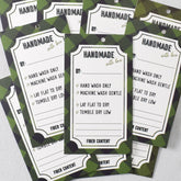Handmade with Love Plaid Holiday Care Tags - Green (Set of 10) - Miss Babs Notions