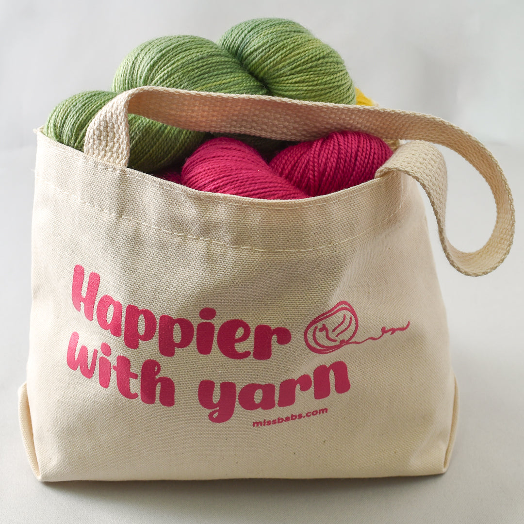 Happier With Yarn Project Tote - Miss Babs Notions
