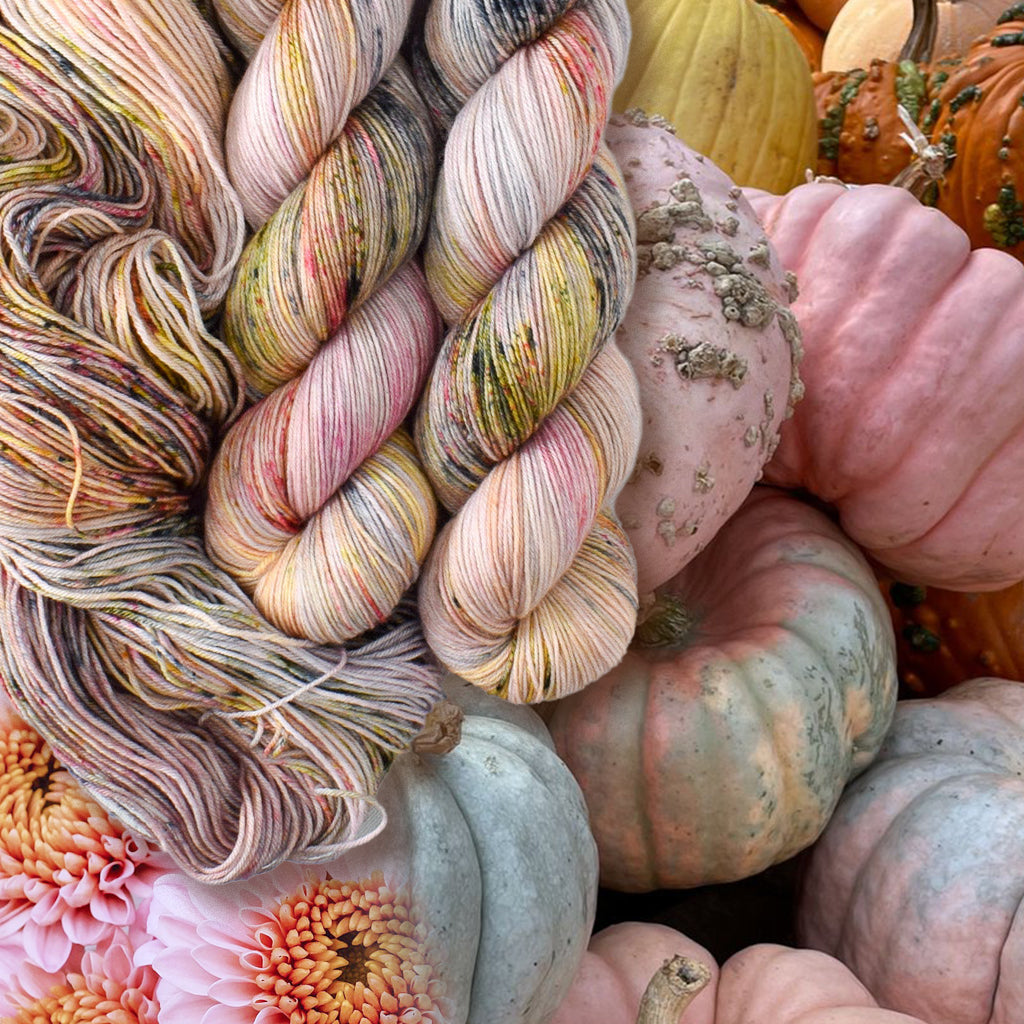 Heirloom Pumpkins - Miss Babs Tarte wool blend sock yarn